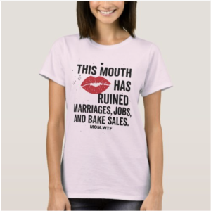 Graphic T-shirt design featuring a wild open mouth filled with chaos—sharp teeth, twisted tongue, and surreal detailing that screams rebellion. The phrase Mouth of Chaos is boldly printed, making it a gritty, edgy shirt for mischief-makers, punks, and anyone who thrives in disorder.